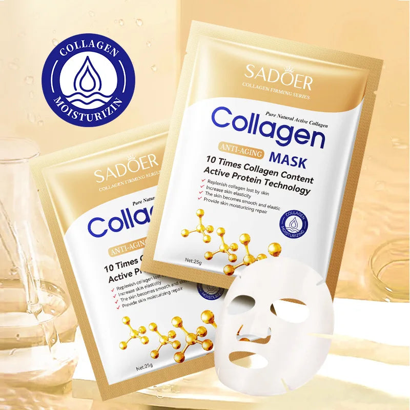 10 Pcs Anti-wrinkle Collagen Face Mask