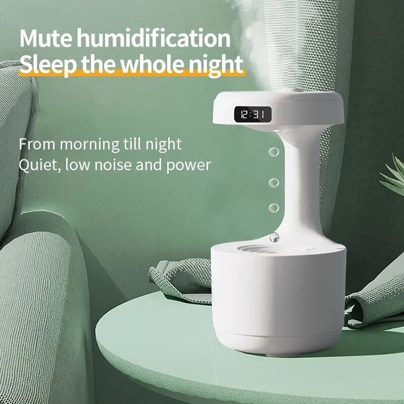 Water Droplet Air Humidifier Anti-Gravity - LED Night Light