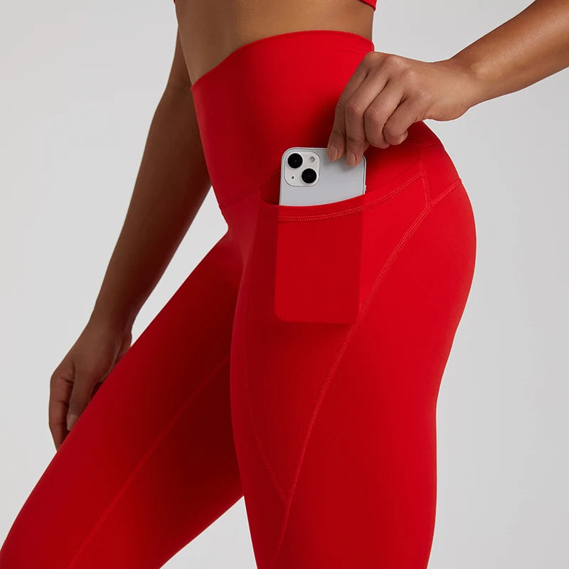 Nude No Front Seam Workout Legging - 3 Pockets