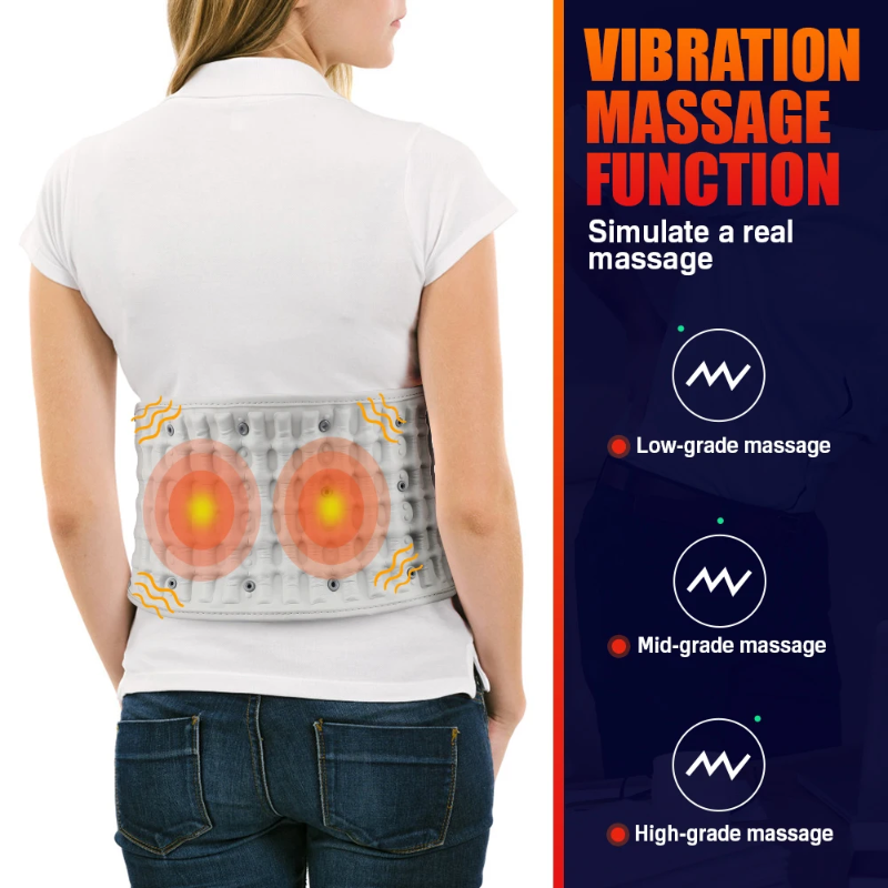 Inflatable Belt Abdomen Pain Relief - Heating Vibration and Massage